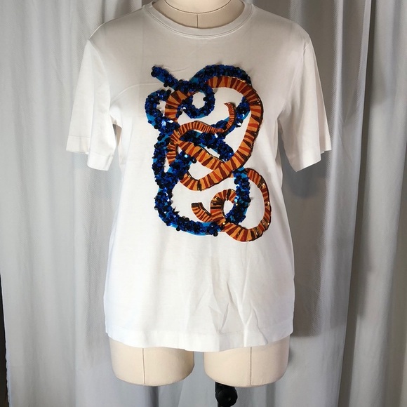 Escada sequin snake T-shirt - Picture 1 of 7